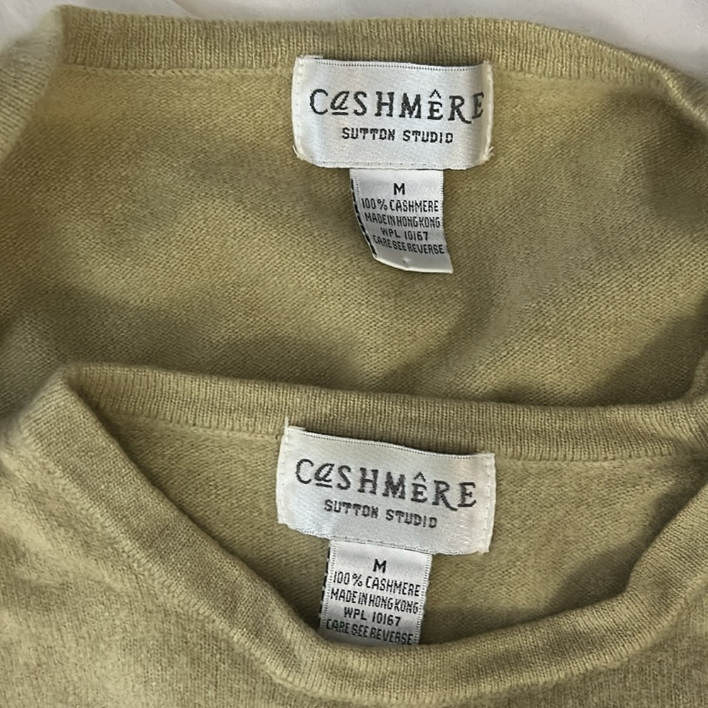 Sutton Studio Light Green Cashmere Twinset - Picture 12 of 15